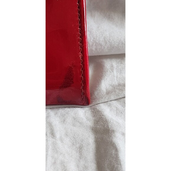 Boden Patent Leather red Wallet 8" Classic Hobo Style 90's Y2k - Picture 3 of 6